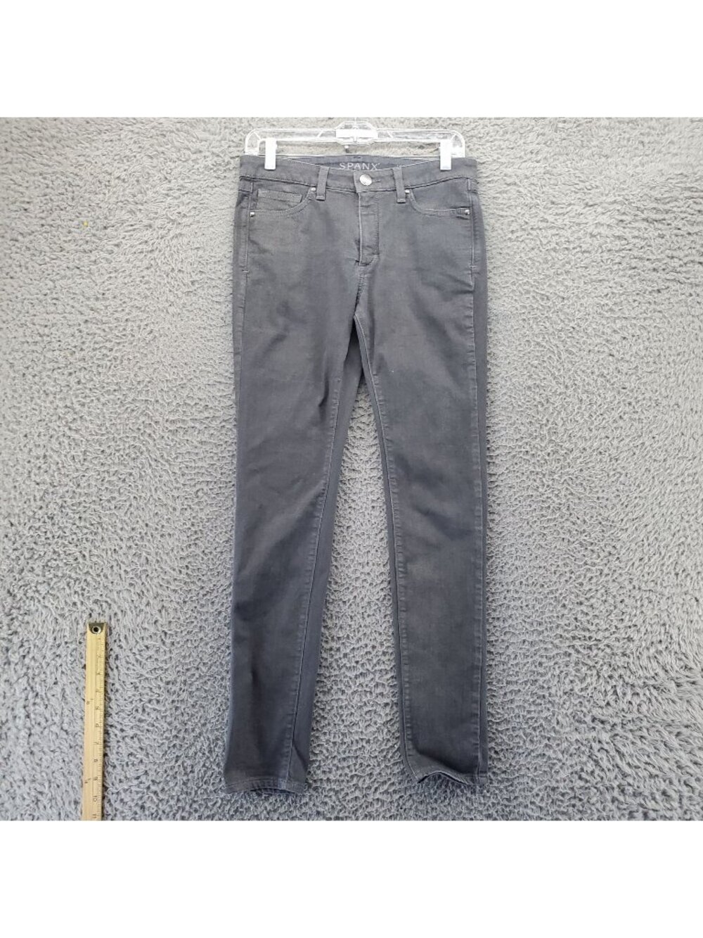 Spanx Jeans Womens Size 27 Gray The Slim-X Skinny Stretch & Soft Fabric *Read*